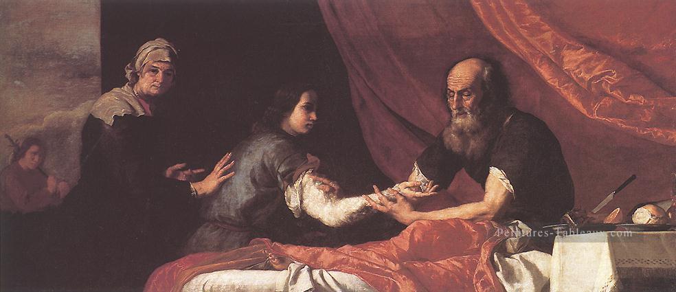 Jacob reçoit la bénédiction d’Isaacs Tenebrism Jusepe de Ribera Peintures à l'huile